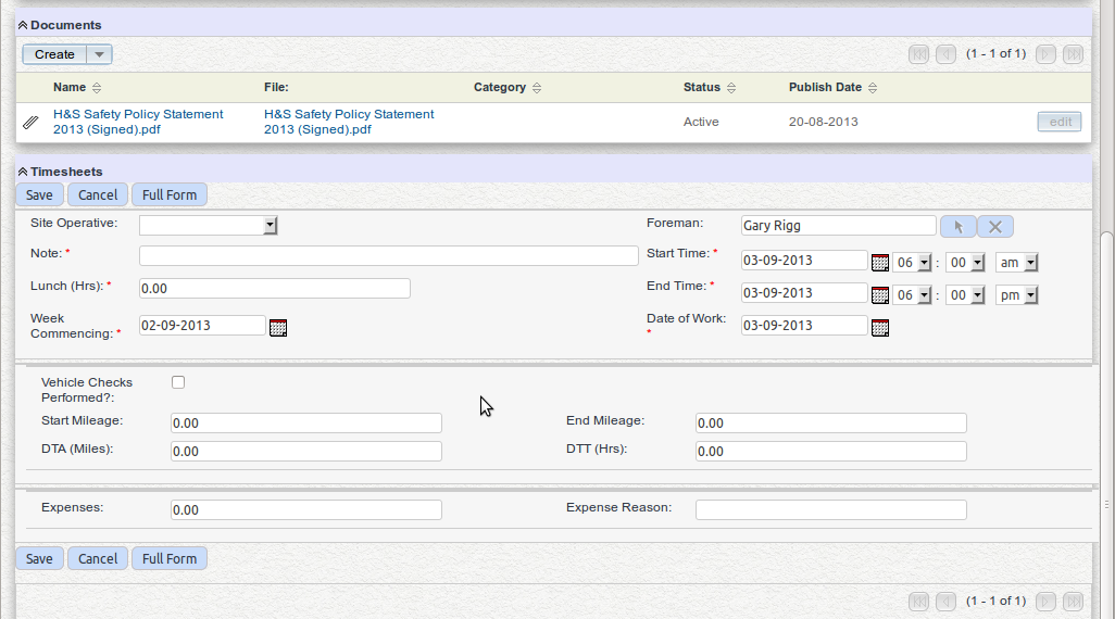 Timesheets, Mileage, Expenses