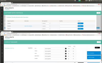 Managing mass food production and customer preferences.